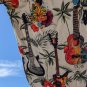 Hawaiian Guitar Shirt Menâs Tropical Button-Up Casual Aloha Beachwear ~New~M-2XL