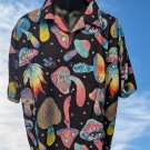 Mushroom Hawaiian Shirt Men’s Tropical Button-Up Casual Aloha Beachwear~New~S-XL