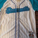 DREAMVILLE Barbed Wire Turquoise Brand X White Baseball Jersey ~New~ L XL