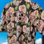Sugar Skulls Hawaiian Shirt Menâs Tropical Button-Up Casual Aloha Beachwear~New~