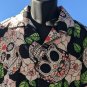Sugar Skulls Hawaiian Shirt Menâs Tropical Button-Up Casual Aloha Beachwear~New~