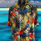 Parrot Hawaiian Shirt Men’s Tropical Button-Up Casual Aloha Beachwear ~New~M-2XL