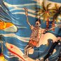 Surfing Skeleton Hawaiian Shirt Men&acirc;��s Tropical Button-Up Aloha Beachwear ~New~