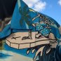Surfing Skeleton Hawaiian Shirt Men&acirc;��s Tropical Button-Up Aloha Beachwear ~New~
