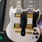 GIBSON Doubleneck SG EDS-1275 White 1:4 Scale Replica Guitar ~Axe Heaven~