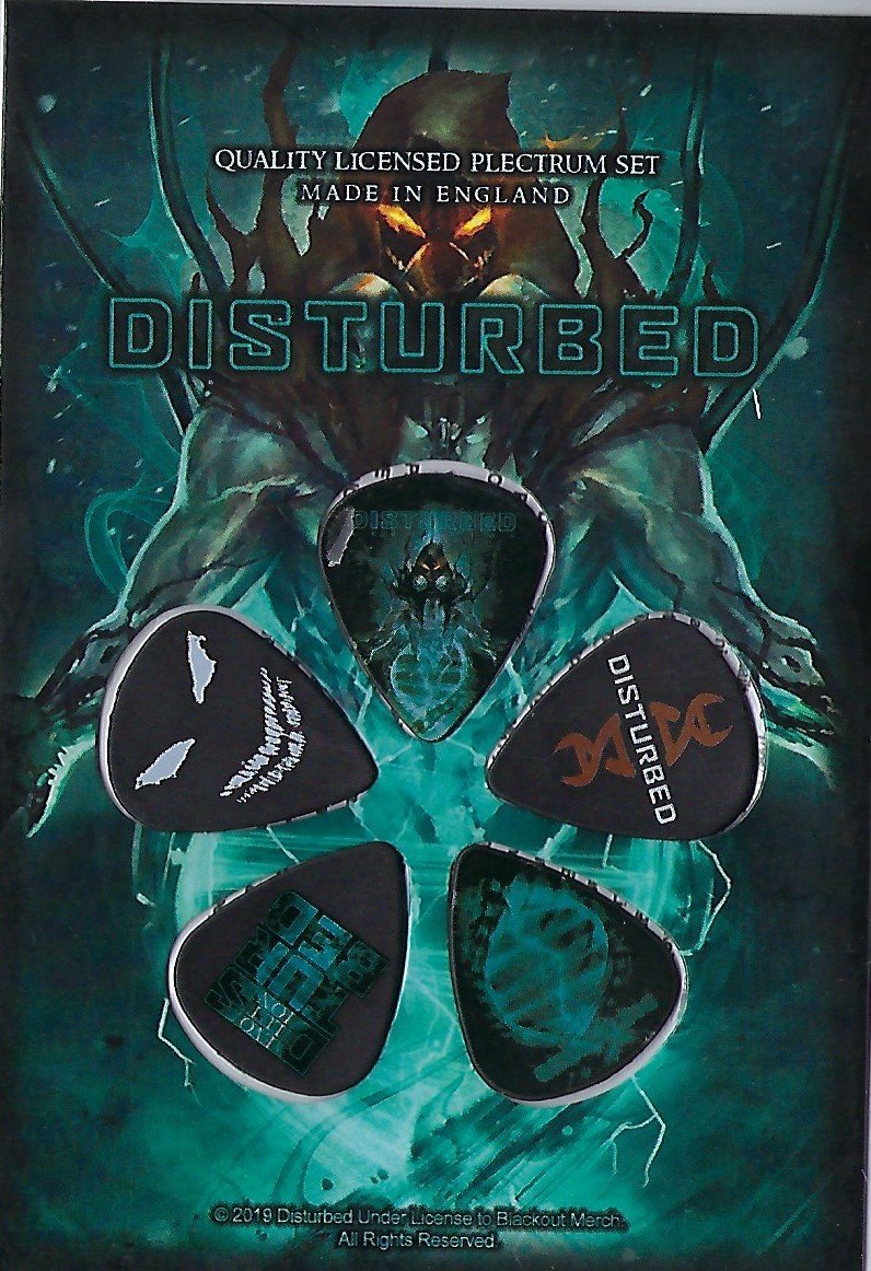DISTURBED Evolution Set of 5 Guitar Picks/Plectrums ~Licensed~