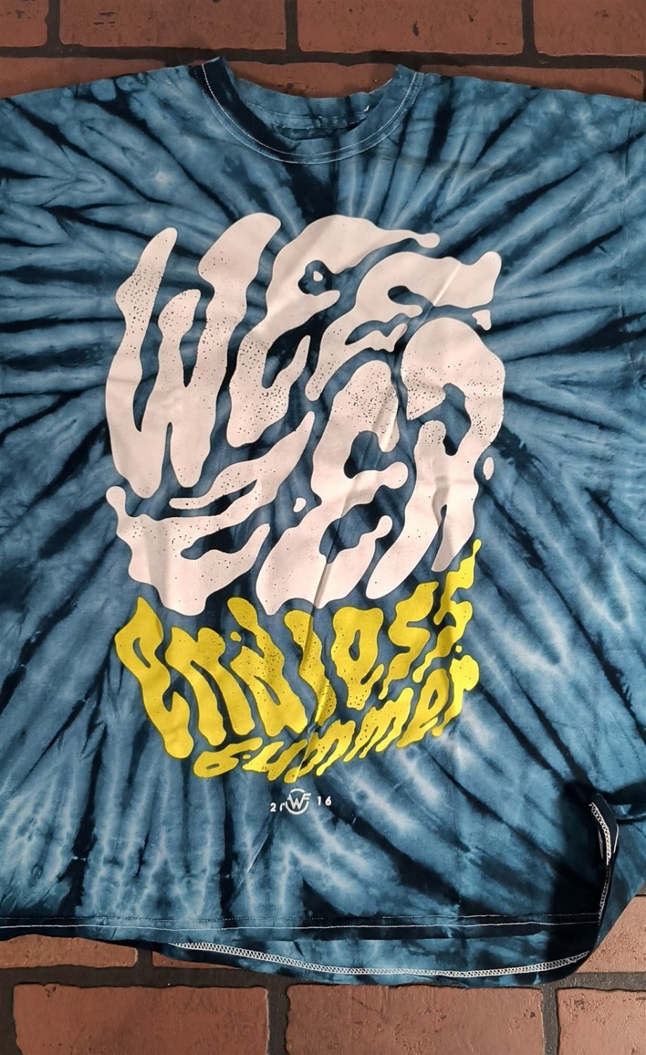 WEEZER - 2016 Endless Summer Blue Tie Dye T-Shirt ~NEVER WORN~ XL