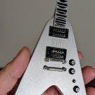 DAVE MUSTAINE - Gibson Flying V EXP Silver 1:4 Scale Replica Guitar ~Axe Heaven~