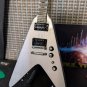 DAVE MUSTAINE - Gibson Flying V EXP Silver 1:4 Scale Replica Guitar ~Axe Heaven~