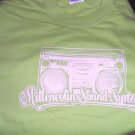 MILLENCOLIN SOUND SYSTEM - Lime Green Boombox t-shirt ~NEVER WORN~ XL