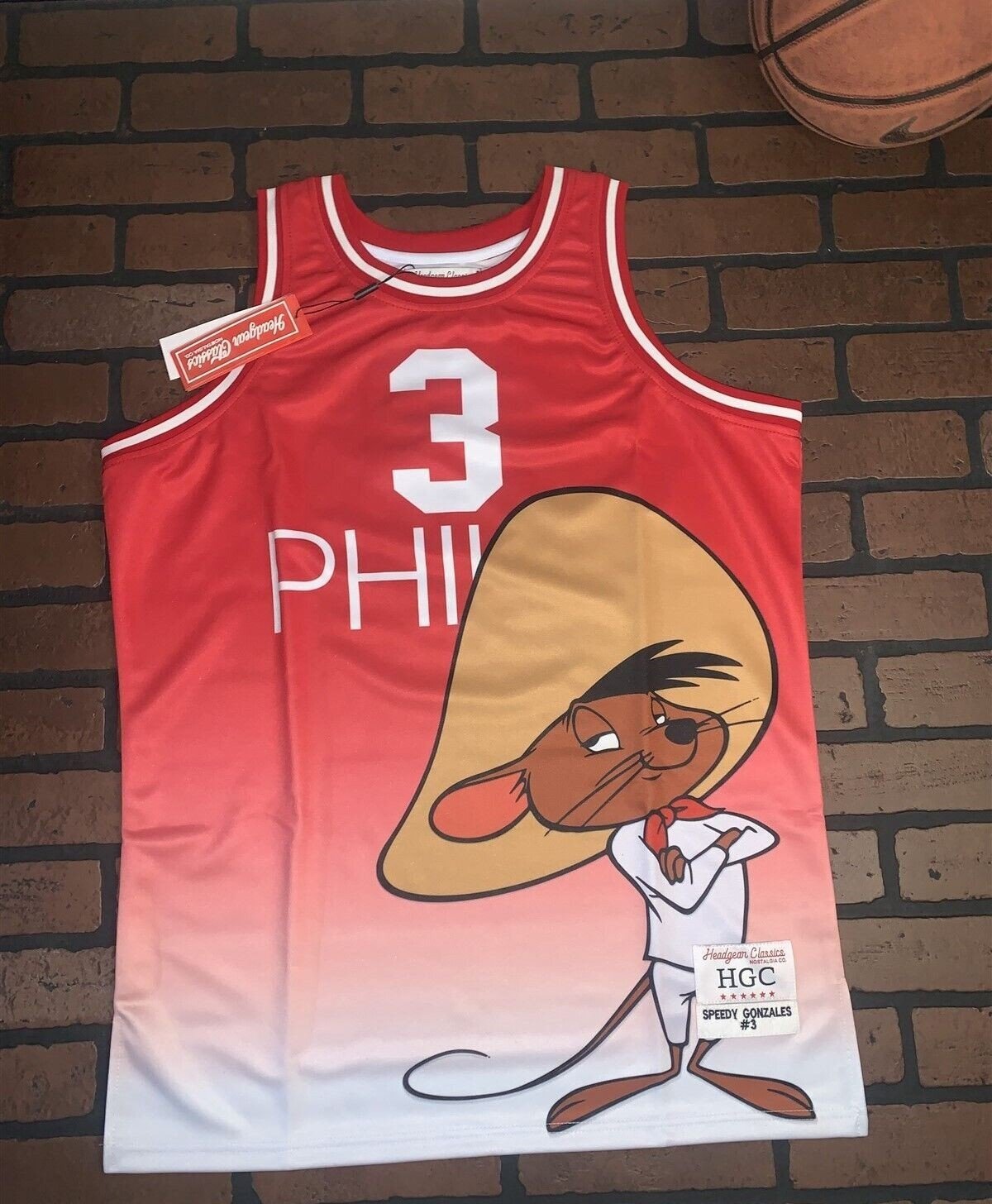 SPEEDY GONZALES/PHIL Headgear Classics Basketball Jersey~Never Worn~S M L XL 2XL