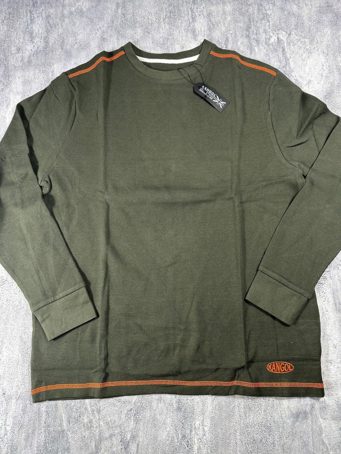 Kangol Green Thermal Long Sleeve Shirt