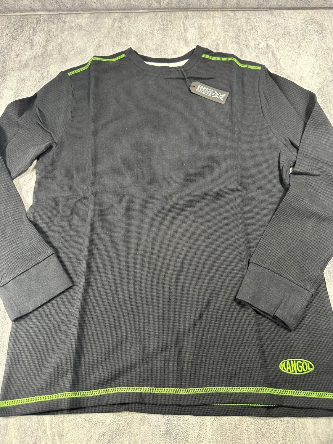 Kangol Blue Thermal Long Sleeve Shirt