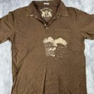 Pollution Brown Collared Y2K Shirt