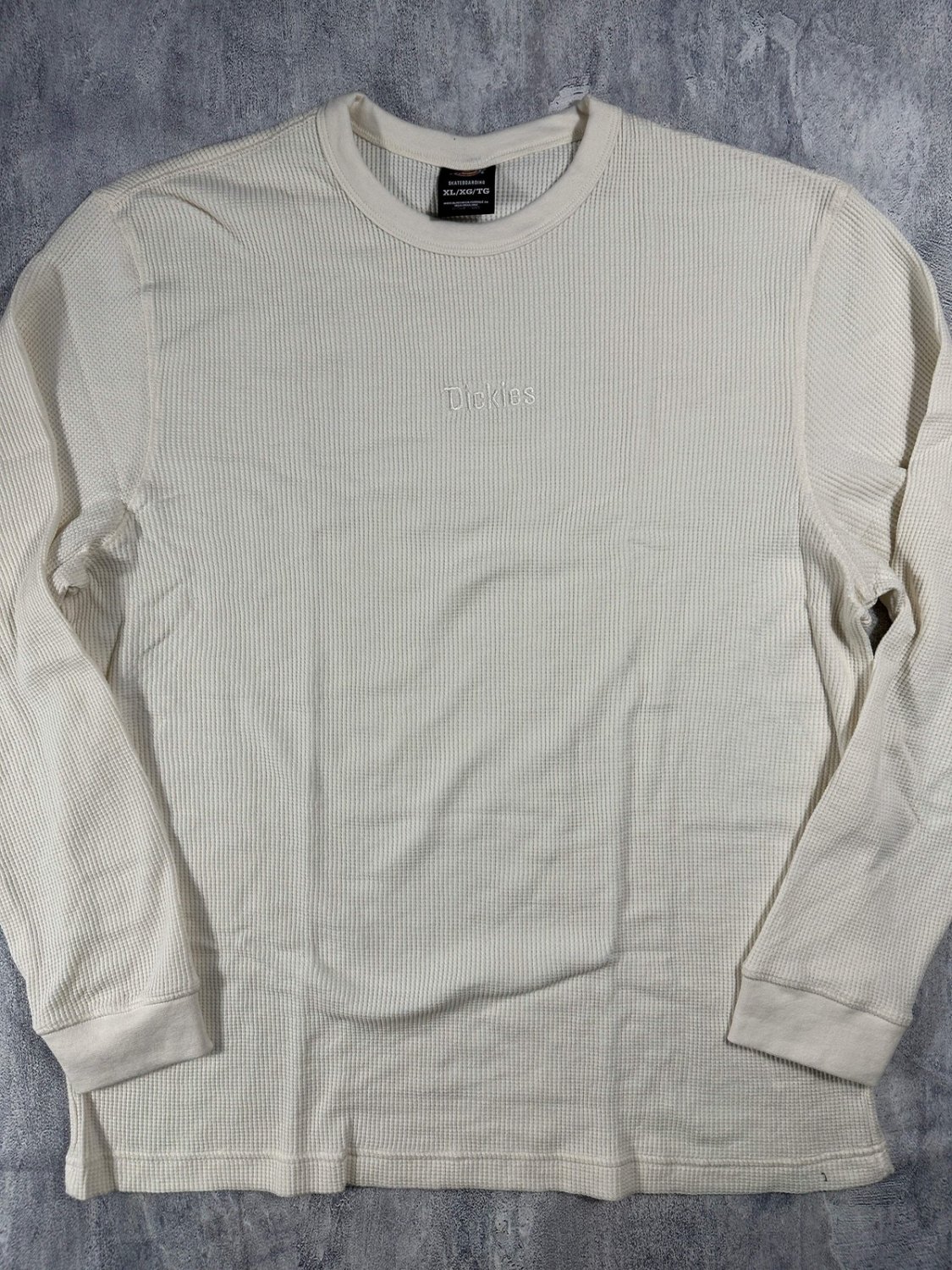 Dickies White Waffle Thermal Long Sleeve Shirt