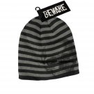 Beware Skull Knit Beanie Striped
