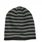 Beware Skull Knit Beanie Striped