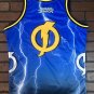 STATIC SHOCK Blue Lightning Headgear Classics Basketball Jersey ~Never Worn~ M