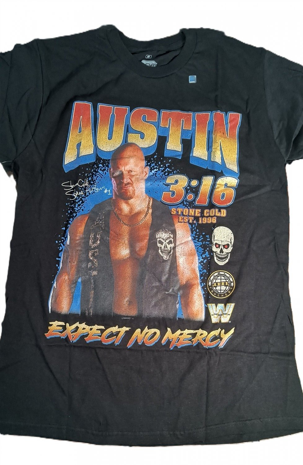 STONE COLD STEVE AUSTIN - Expect No Mercy T-shirt ~Never Worn~ M