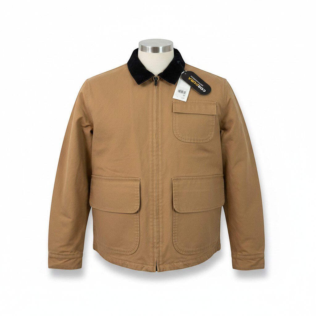 Levi's Tan Zipper Jacket with Corduroy Collar