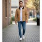 Levi's Tan Zipper Jacket with Corduroy Collar