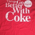 COCA-COLA Red 'Things Go Better With Coke' Slogan T-shirt ~Never Worn~ M L
