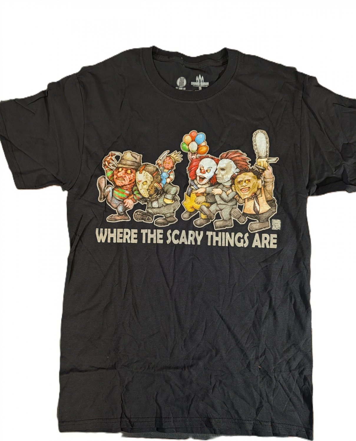 WHERE THE SCARY THINGS ARE Get Down Art T-Shirt ~Never Worn~ S L 2XL
