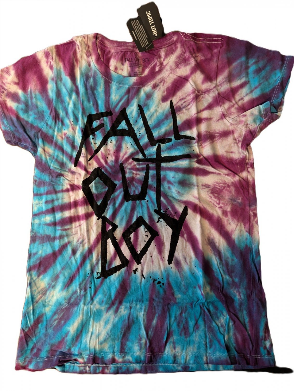 FALL OUT BOY - Tie-Dye Junior Girl's T-shirt ~Never Worn~ Jr M Jr L