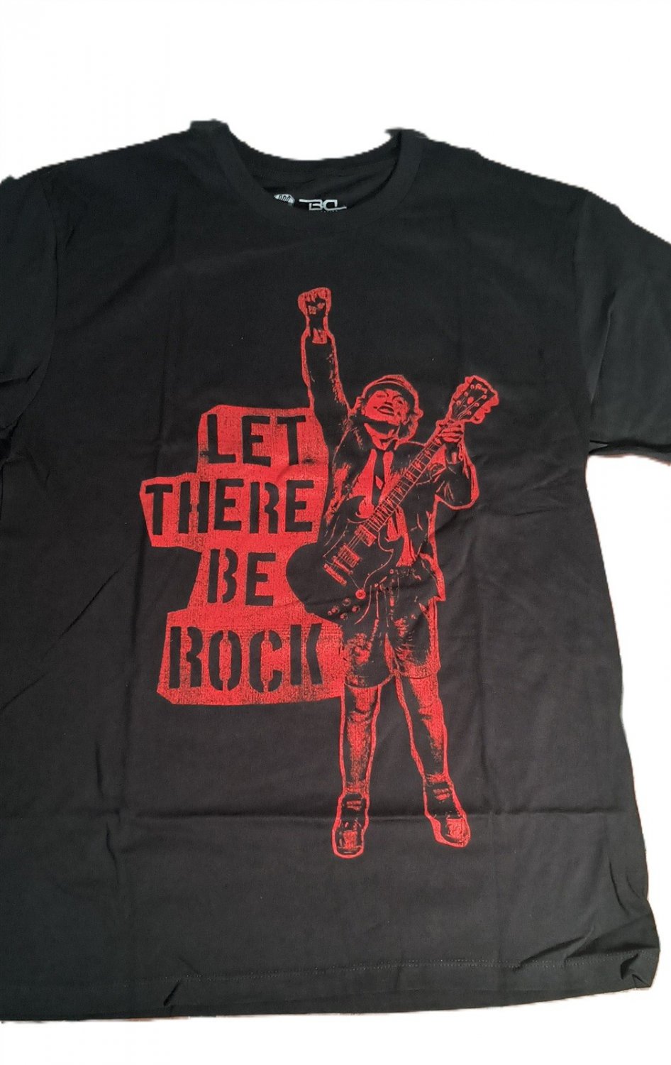 AC/DC - Angus Young Let There Be Rock T-shirt by Get Down Art ~Never Worn~ M L