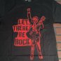 AC/DC - Angus Young Let There Be Rock T-shirt by Get Down Art ~Never Worn~ M L