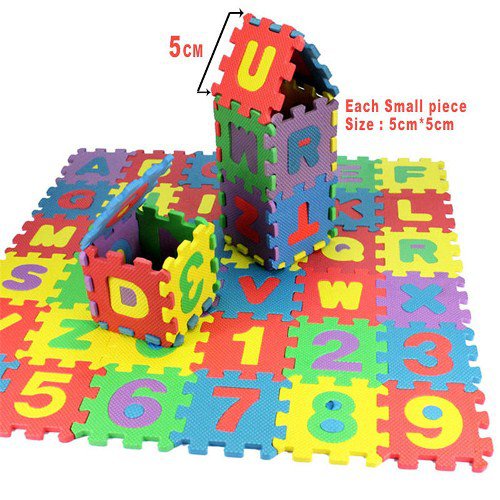 36pcs Baby Kids Alphanumeric Educational Puzzle Blocks Infant Child Toy Gift