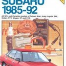 Subaru, 1985-92 by Chilton Automotive Editorial Staff (1992, Paperback)
