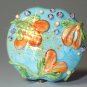 LeahBeads Handmade Lampwork Focal-Coral on Turquoise
