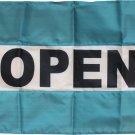 Open - 2"X3" Nylon Flag (teal/white/teal)