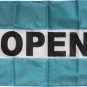 Open - 2"X3" Nylon Flag (teal/white/teal)