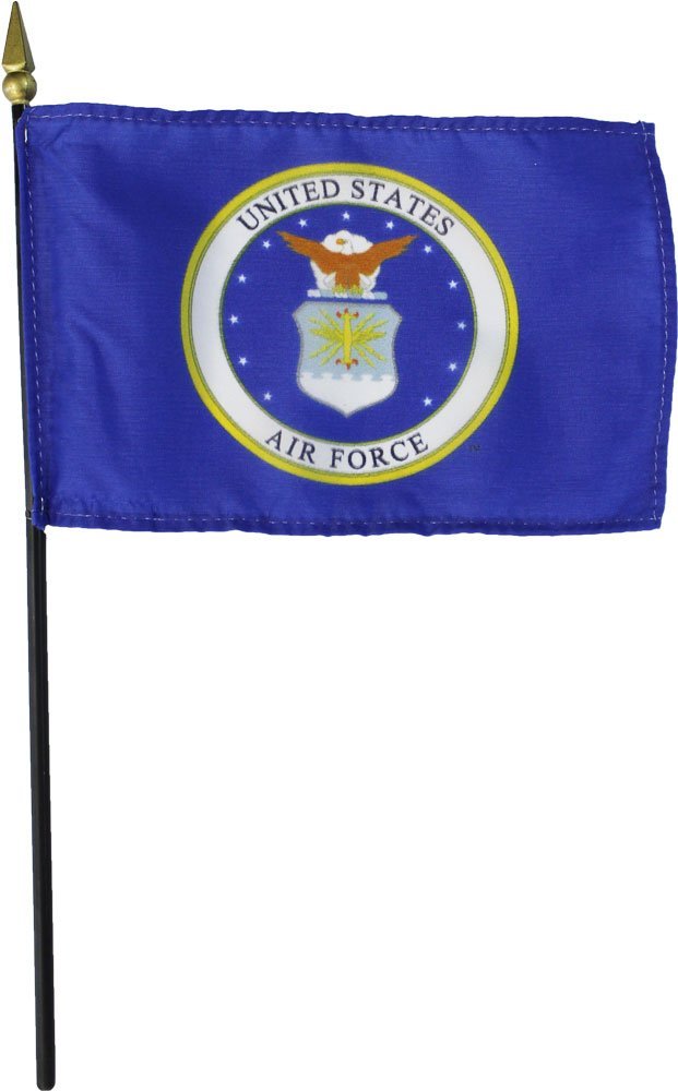 Air Force (Seal) - 4"X6" Stick Flag