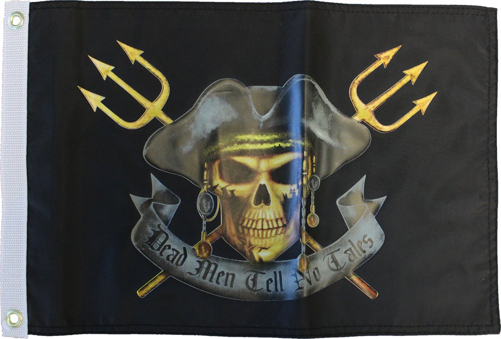 Dead Men Tell No Tales (Trident) - 12"X18" Flag