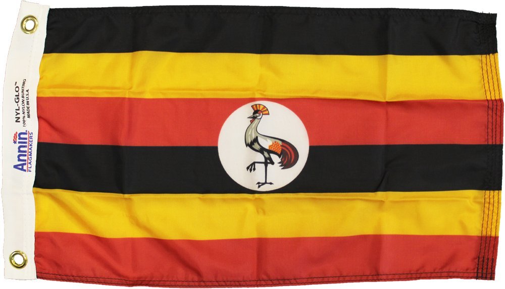 Uganda - 12"X18" Nylon Flag