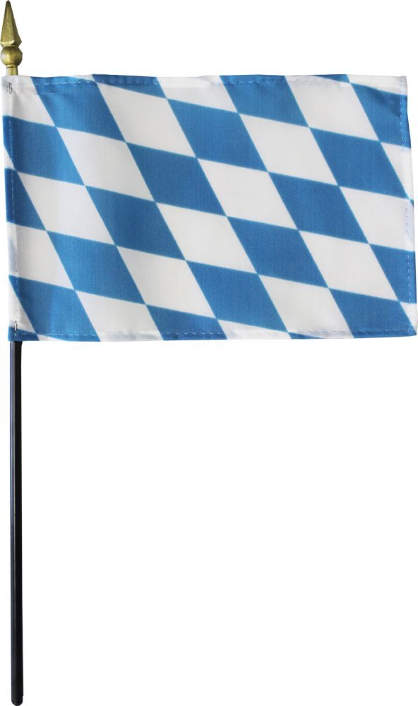 Bavaria - 4" X 6" Stick Flag