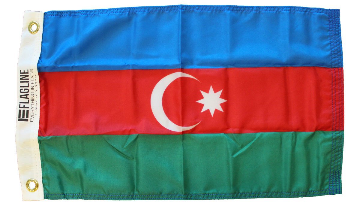 Azerbaijan - 12""X18"" Nylon Flag