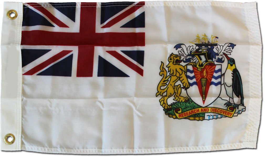British Antarctic Territory (White) - 12"X18" Nylon Flag