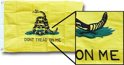 Gadsden - 2"x3" Cotton Flag