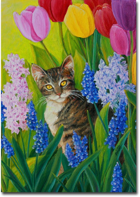 Tomcat Tulips Toland Art Banner