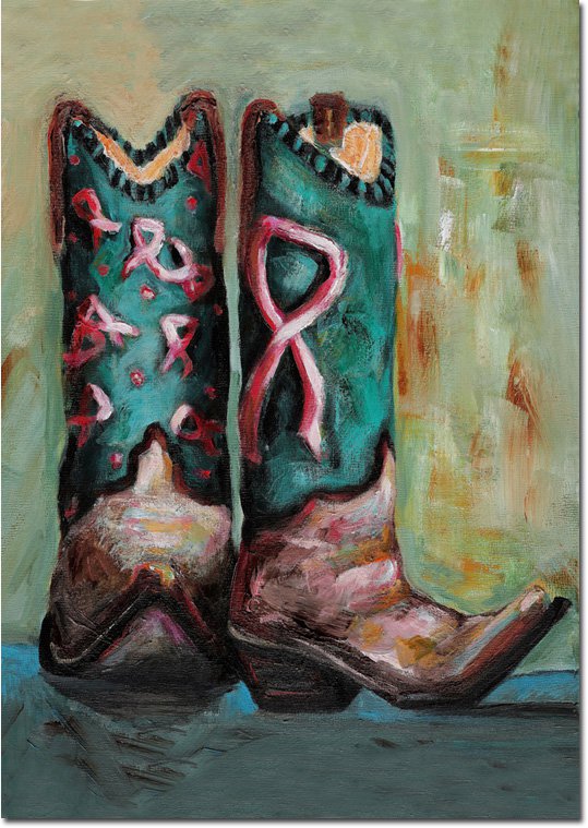 Cowgirl Boots Toland Art Banner
