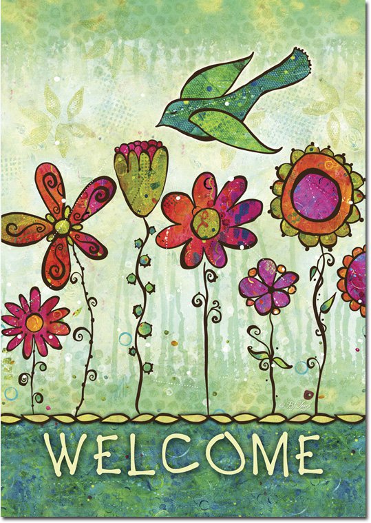 Groovy Blooms Toland Art Banner