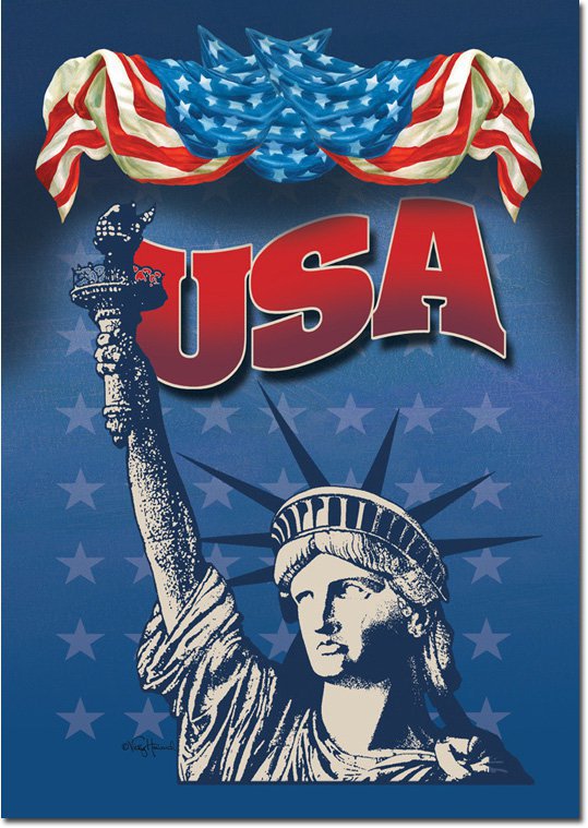 Lady Liberty Toland Art Banner