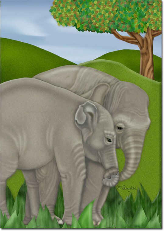 Safari Smooches Toland Art Banner