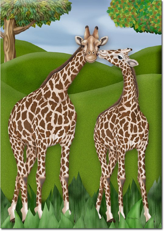Giraffe Love Toland Art Banner