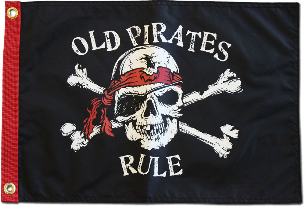 Old Pirates Rule - 12"X18" Pirate Flag