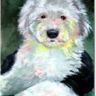 Old English Sheepdog - 11""x15"" 2-Sided Garden Banner